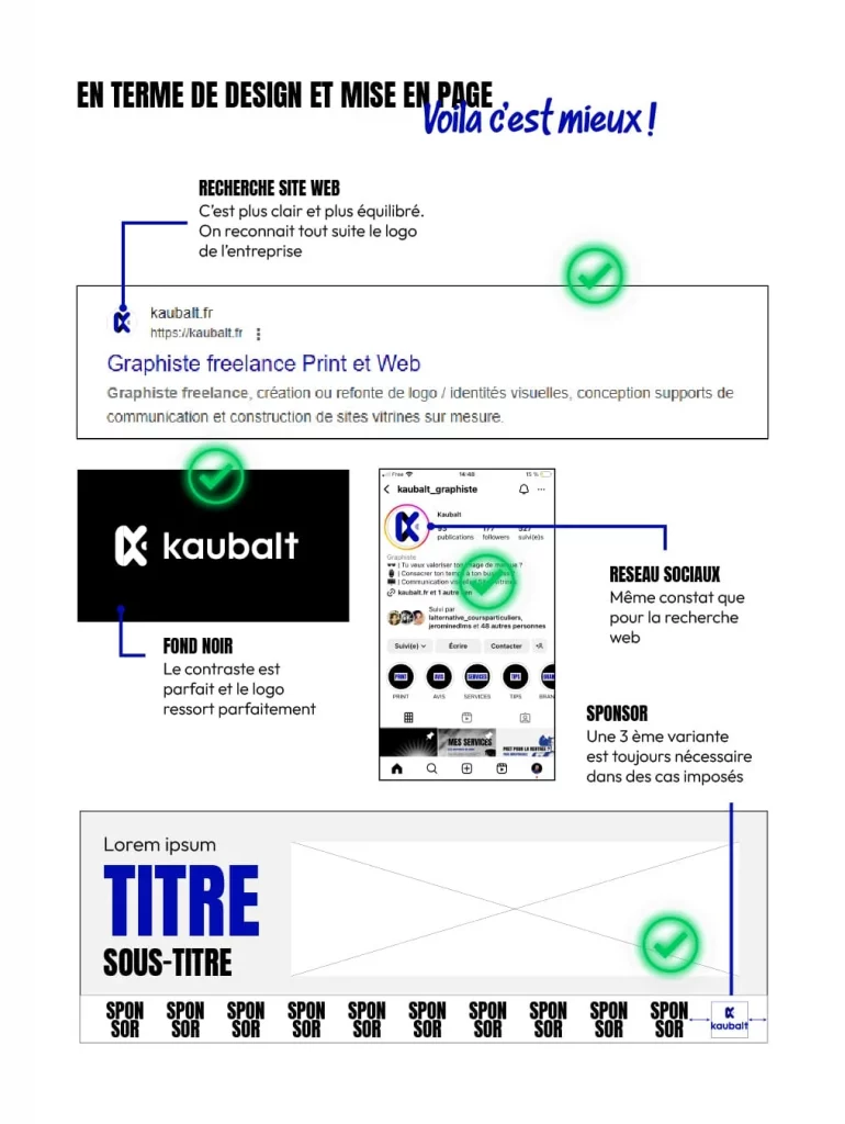 Bonnes applications du logo